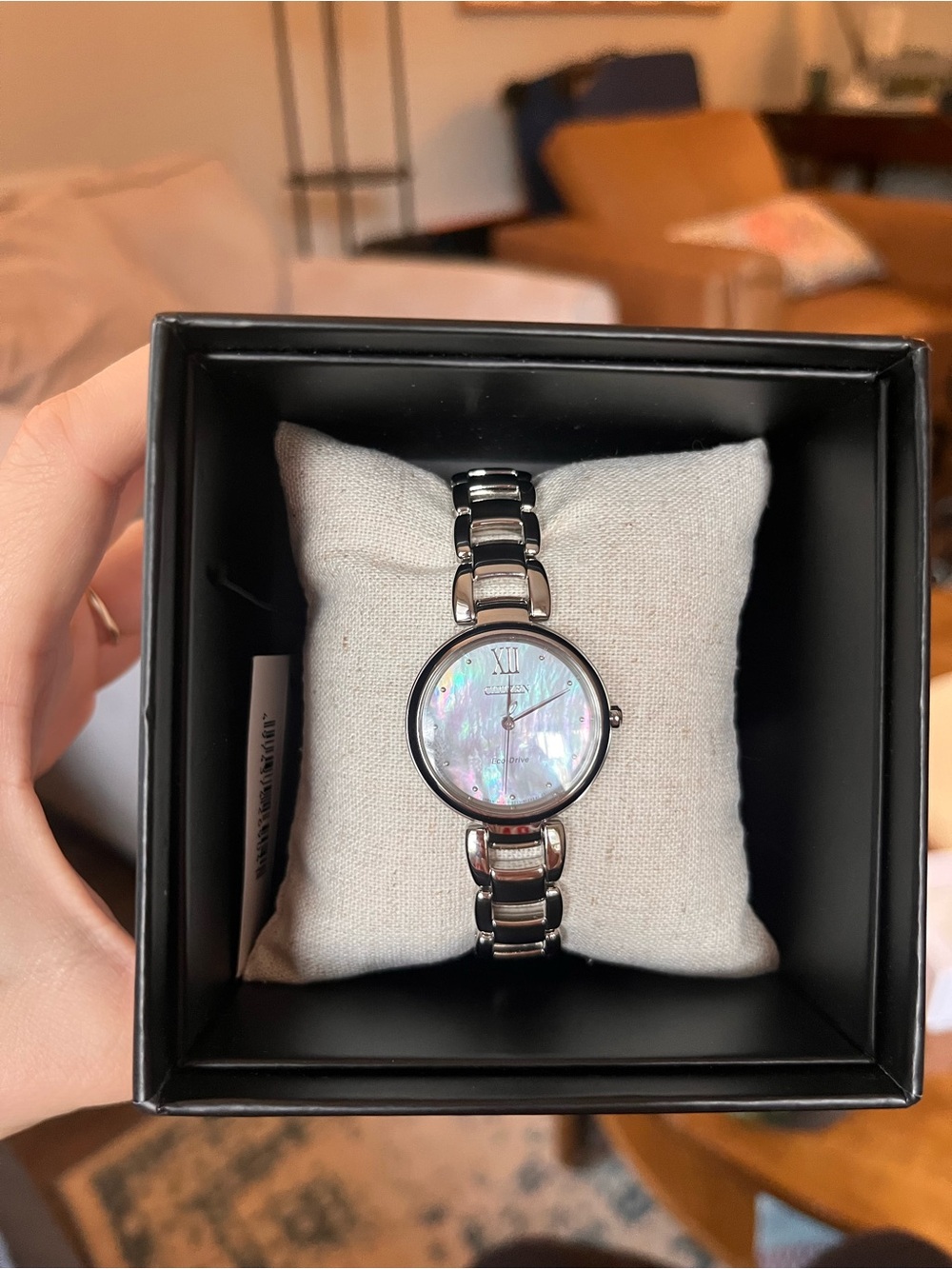 Citizen Women's Silver Bracelet Watch with Iridescent Mother-of-Pearl Dial - Picture 5 of 7